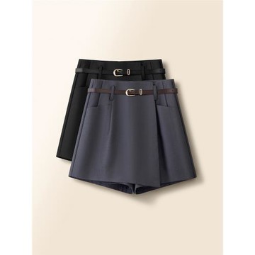 高級感一片式設計西裝短褲女春季2026新款裙褲A字顯瘦闊腿褲4分褲