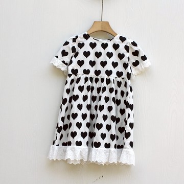 羅系列110-150夏裝 品牌童裝折扣/女童薄款純棉連衣裙子9100黑