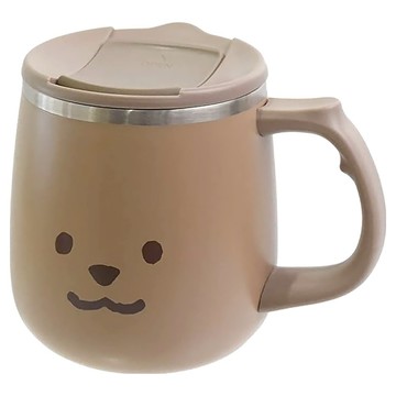 Sabu MOOMOO 復古文青可愛不鏽鋼保冷保溫馬克杯  1個  400ml  咖啡熊