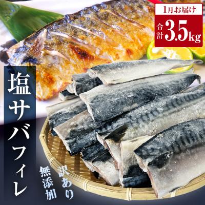 ふるさと納税 石巻市 塩サバフィレ 3.5kg