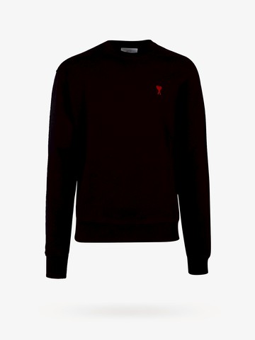 Cotton sweatshirt with embroidered logo - AMI PARIS - gender_Man
