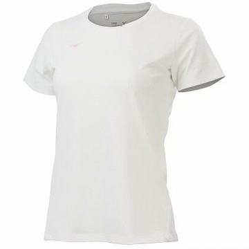 MIZUNO 美津濃 短袖上衣 女 路跑 吸濕排汗 白 J2TAC70101