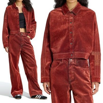 Adidas Adibreak Jacket 女款 紅棕色 按扣 短版 外套 JY2394