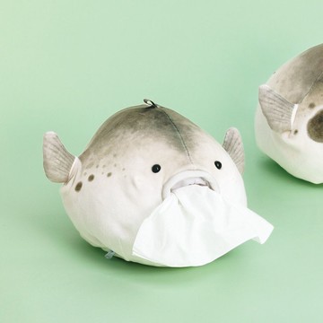 【YOU+MORE!】河豚造型面紙盒套-預購