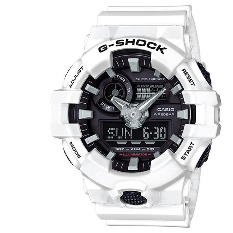 CASIO G-SHOCK ジーショック カシオ Gショック メンズ 腕時計 アナデジ アナログ デジタル GA-700‐7A ホワイト 白 |  LINEショッピング