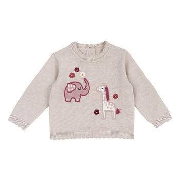 夢幻花朵-花朵長頸鹿針織上衣