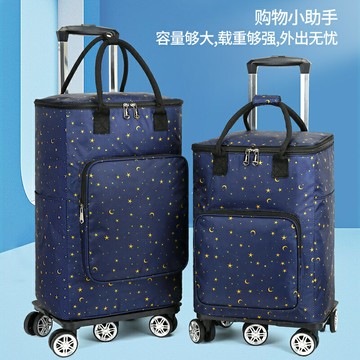 免運 折疊買菜購物手推車 輕便買菜小拉車萬向飛機輪家用五輪拉桿車購物推車便攜折疊購物車