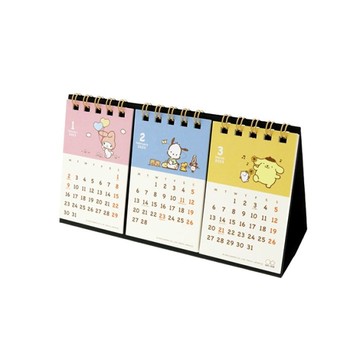 【震撼精品百貨】2023年 掛曆/年曆/手帳~日本SANRIO三麗鷗~MX家族 2023 線圈3個月面桌曆*68697