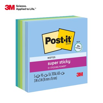 3M Post-it 利貼 狠黏 654-5SSOS紙磚(90張/本, 5本/包)