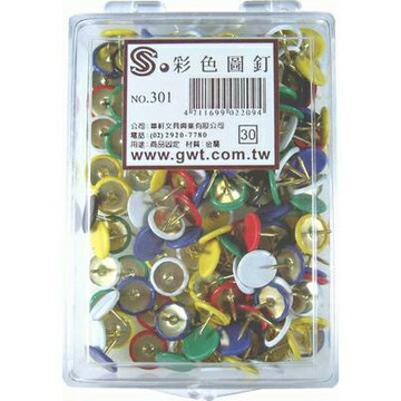 【文具通】文具通 NO.301 彩色圖釘165入 E9010020【APP滿額下單4%點數(單一帳號最高1000點)】7/31止
