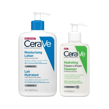 【敏肌85折組】CeraVe適樂膚 長效清爽保濕乳473ml+溫和洗卸泡沫潔膚乳236ml【美十樂連鎖藥局】
