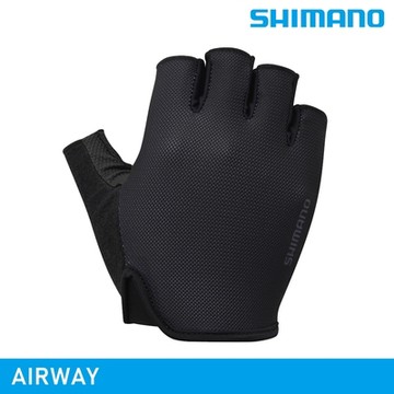 SHIMANO AIRWAY 手套 / 黑色 (自行車手套 露指手套)