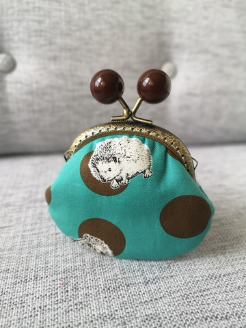 多巴胺色系 珍寶珠口金包 布藝零錢包/散紙包