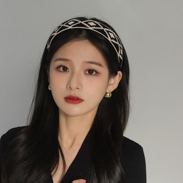 髮箍 簡約時尚髮飾 洗臉髮帶 頭箍 外戴頭飾 新款高顔值複古針織髮箍女氣質洗臉百搭外出高級感簡約高檔髮飾品
