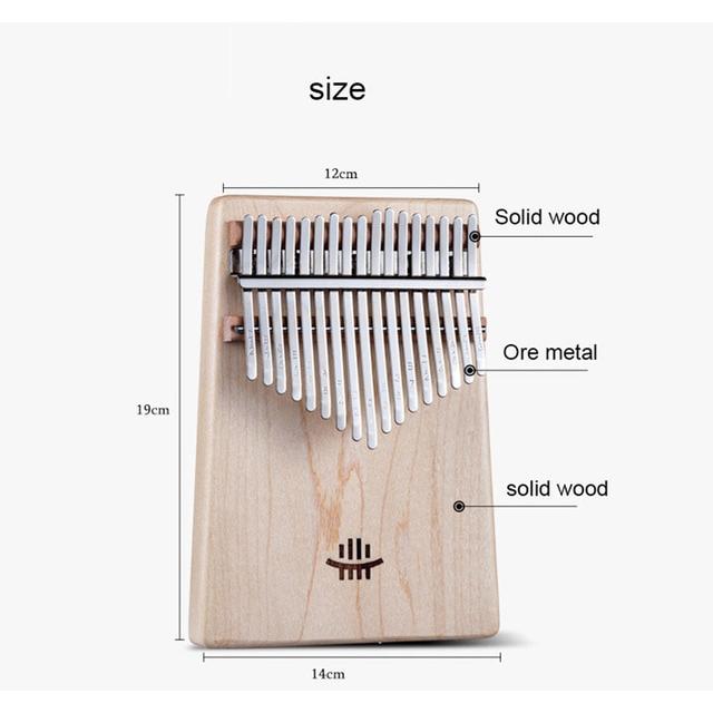 カリンバ 17キー 楽器 17音 親指ピアノ サムピアノ  アフリカ楽器　ローズウッド　ムビラ　初心者