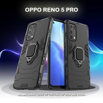 鋼鐵人/俠 OPPO Reno5 PRO 黑豹 磁吸 指環扣 支架 手機殼 軟殼 硬殼 盔甲 防摔 保護殼