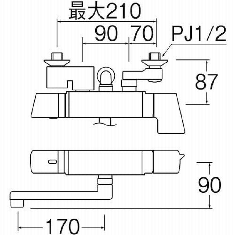 SANEI サーモシャワー混合栓 浴室用 手元ストップシャワー 節水 寒冷地