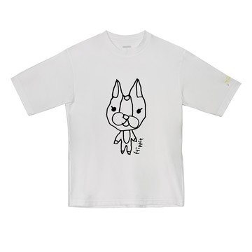 機能圓領寬版Tee｜Crystal ball｜Hippie Pup｜Ink #R20090D087