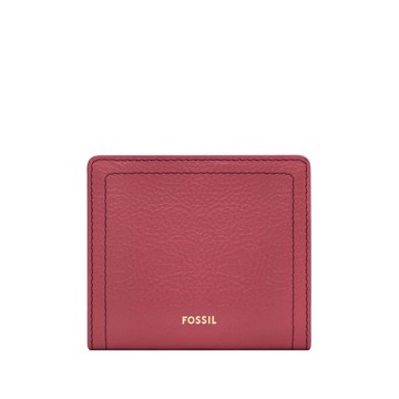 【FOSSIL】Logan 真皮RFID防盜短夾-桃紅色 SL7829667