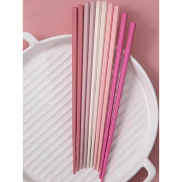 SUNKNIGHT歐盟品牌麗冊日式馬卡龍色六角筷子食品級家用耐高溫ins