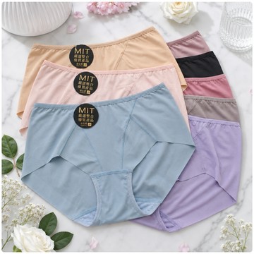 M L XL XXL 台灣製無痕褲  中腰 柔順好穿 輕薄彈性 女內褲 無痕內褲 台灣製造 女生三角褲 中大尺碼8825