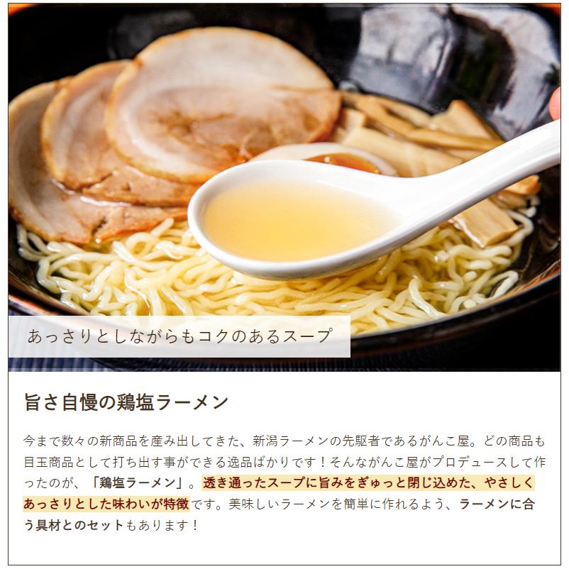 鶏塩ラーメン 4食入り（1袋あたり2食入り×2袋） らーめん 麺 ら〜めん処 がんこ屋 送料無料