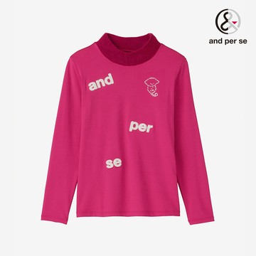 【and per se】女款紅色保暖彈性親膚長袖立領球衫 DLS212N1