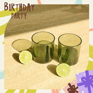 禮盒版【Tossware】12oz Old Fashiond Glasses Color - Mixed Reserve 系列 - 彩色經典威士忌杯(可進洗碗機)(4入/盒) 露營野餐 海灘派對 慶生