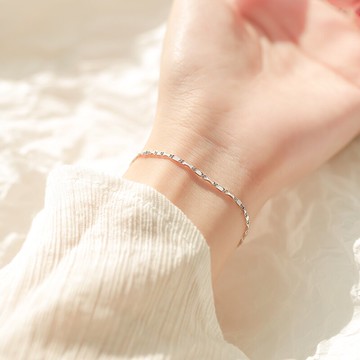 手鏈ins小眾設計閨蜜手鏈女純銀學生手鏈女韓版簡約個性氣質手飾1入