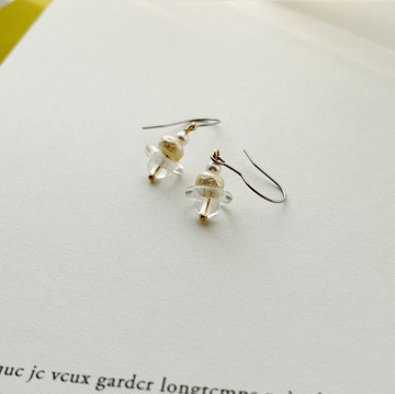 【 透明星球 】珍珠天然石耳環