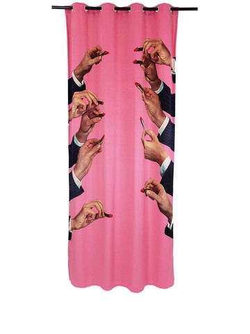 Seletti - Lipstick shower curtain - unisex - Polyester - One Size - Pink