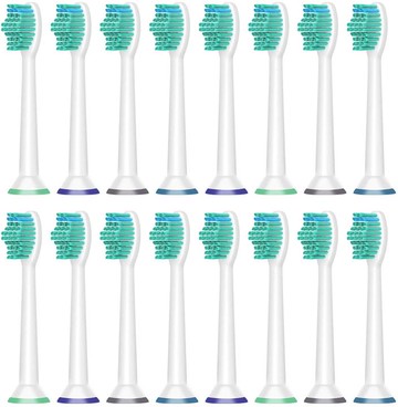 【日本代購】相容Philips 飛利浦 Sonicare 替換刷頭 電動牙刷 替換刷頭 Easy Clean 等可互換 16支