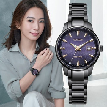 CITIZEN 星辰 PAIR Hebe廣告款 紫色天川銀河 光動能 女錶 EW2595-81X送禮 禮物 推薦
