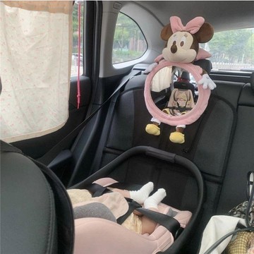 🎀樂貝兒熱賣🎀寶寶車內觀察鏡反光鏡 兒童安全座椅後視鏡 汽車觀察鏡 掛飾裝飾 防磨损保护膜 ins风 高清镜面