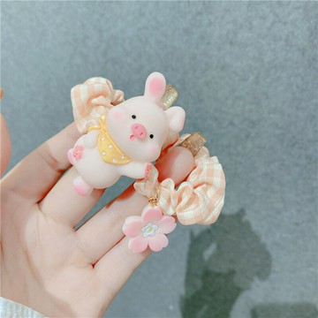大腸發圈女小豬頭繩發繩扎頭皮筋立體動物卡通可愛網紅年新款