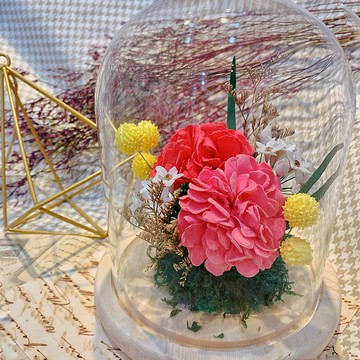 現貨 康乃馨玻璃盅 仿真花 永生花 康乃馨 向日葵 畢業 禮物