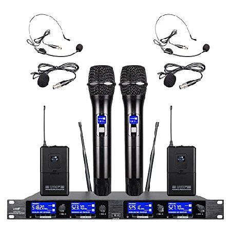 Tbaxo Wireless Microphone System Channel Cordless Mic Set Handheld Mics Lavalier Bodypacks Metal Build UHF Fixed Frequency Long Range Ideal for