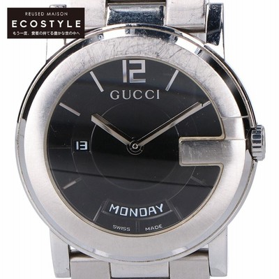 グッチ クォーツ メンズウォッチ シルバー デイト 0703-S6375h GUCCI グッチ 101M Gクロノ デイデイト クォーツ 腕時計