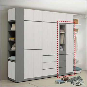 2.5尺三小抽衣櫥 收納衣櫃 儲物衣帽間 衣櫃 衣架【163B4004】Leader傢居館163-M310