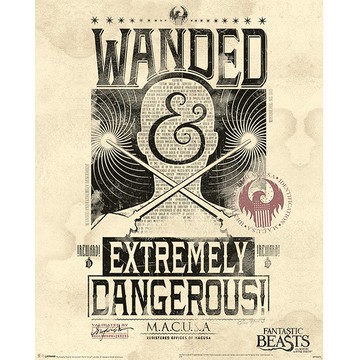 【怪獸與牠們的產地】極度危險 懸賞海報! 進口迷你海報