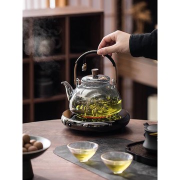 玻璃燒水壺蒸煮茶壺電陶爐白茶家用小型養生壺煮茶爐煮茶器電茶爐