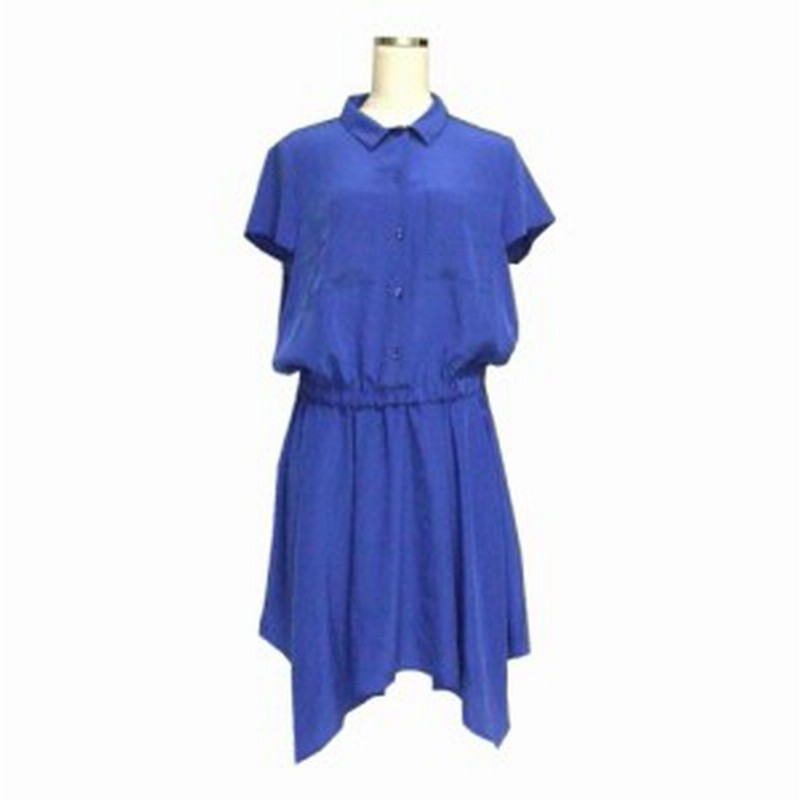 美品 G V G V Uniqlo ジーヴィージーヴィー ユニクロ 限定 ドレープワンピース 青 半袖 1166 中古 通販 Lineポイント最大1 0 Get Lineショッピング