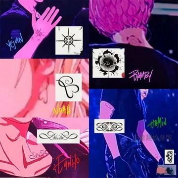 灣灣精選😊PLAVE演唱會同款紋身貼 草本果汁周邊貼紙物料男團明星防水持久
