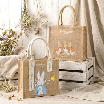收禮人自選款💝2款任選【比得生活館】Peter Rabbit 比得兔麻布手提袋(2款可選) ☆生日禮物 巨蟹座禮物 情人節禮物 母親節 女神 520 彼得兔
