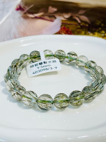 天然小精品透體綠碧璽髮水晶手珠主招財事業強吸貴人緣療癒石