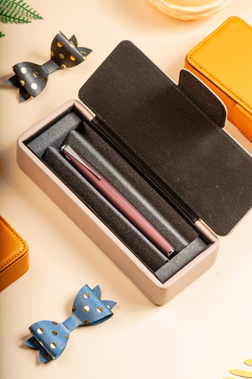 【雷雕刻字】 鋼筆 皮革禮盒 / STUDIO 系列 - 限量 紫褐色