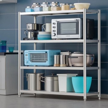 【誠宜居家】120x40x120公分 升級款加粗加厚(四層不鏽鋼置物架)-加強底部橫梁 收納架 不鏽鋼置物架 不銹鋼置物架 廚房不銹鋼置物架 置物架 家電架 廚房架 架子