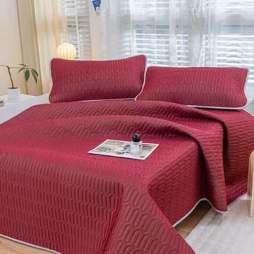 外貿跨境乳膠涼席三件套冰絲席純色空調軟席學生夏季涼席子批發