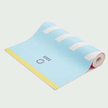 DOUX｜MIT 經典幾何設計瑜伽墊 (6mm) Couscous -馬卡龍系 DX15