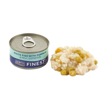 海洋之星FISH4DOGS 鮮魚蔬菜犬罐 白身魚-南瓜&豌豆 85g